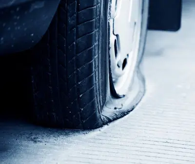 pneu crevé