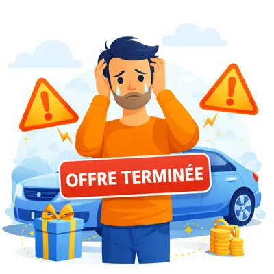Homme triste car il n'a pas pu profiter de l'offre idGarages