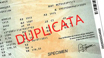 duplicata carte grise