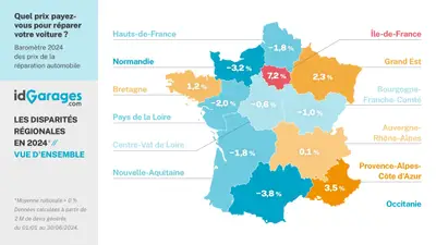prix entretien auto par région