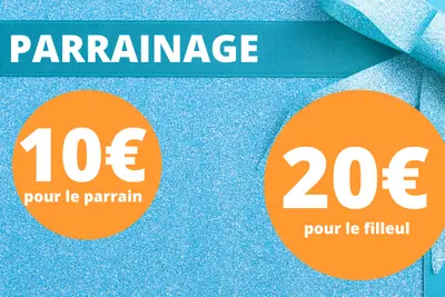 Parrainage clients : 10€ offerts  