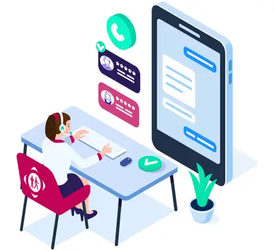 Icône téléconseillère INRI'S Formation